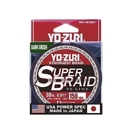 Yo-Zuri Superbraid Line 30Lb 150Yd Green Boxed YZSB30LBDG150YD